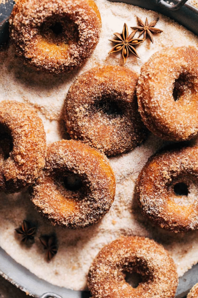 30 Thanksgiving Desserts recipes Everyone Will Love 10 Sugary donuts with star anise