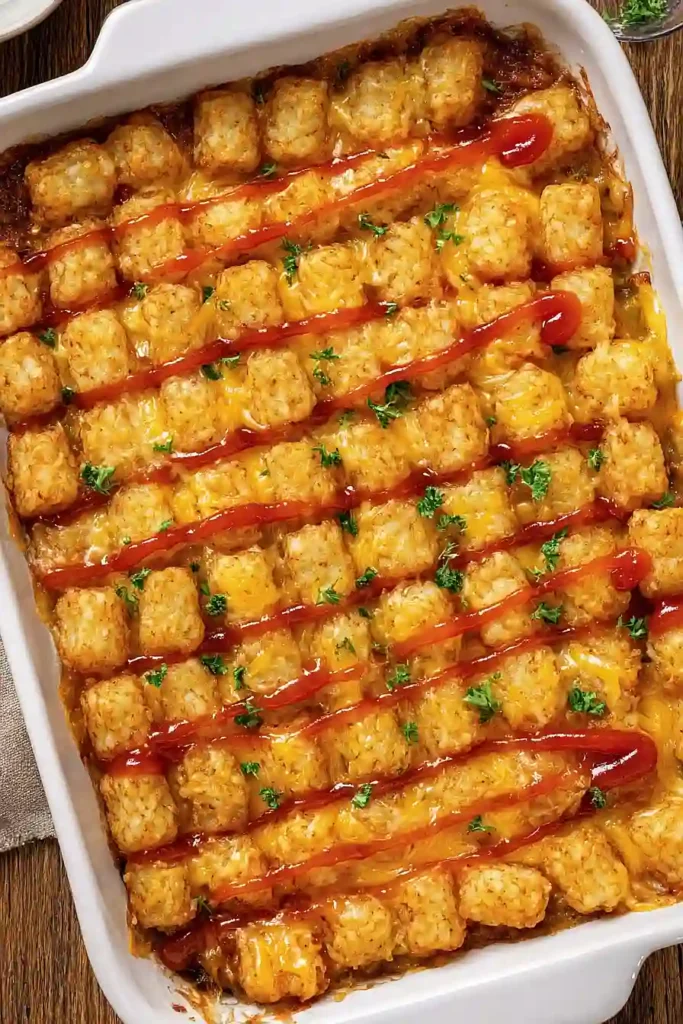 8 best family friendly Ground Beef Casserole Recipes 3 Ground Beef Casserole – Cowboy Tater Tot Bake