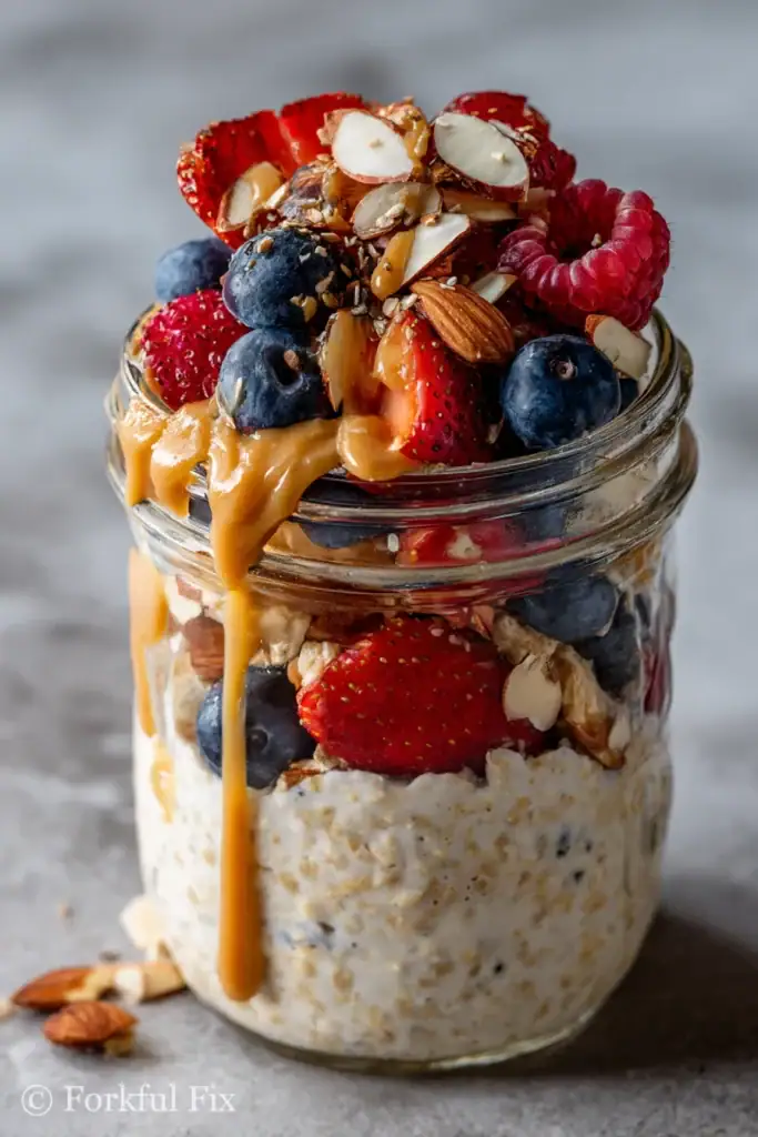 Healthy Meals: 20 Delicious & Nutritious Recipes 1 Healthy Meals for Breakfast
Overnight Oats with Berries & Nuts 🍓🥣
