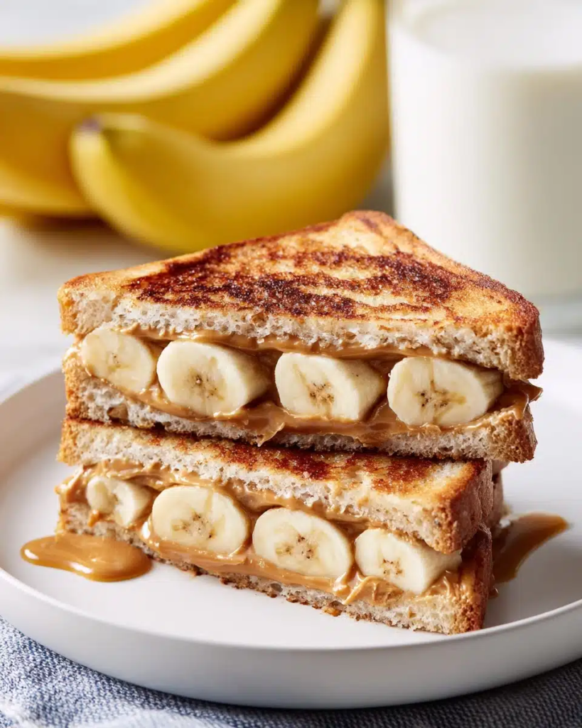Sandwich Recipes : 40 Easy Ideas 36 Banana Peanut Butter Dessert Sandwich