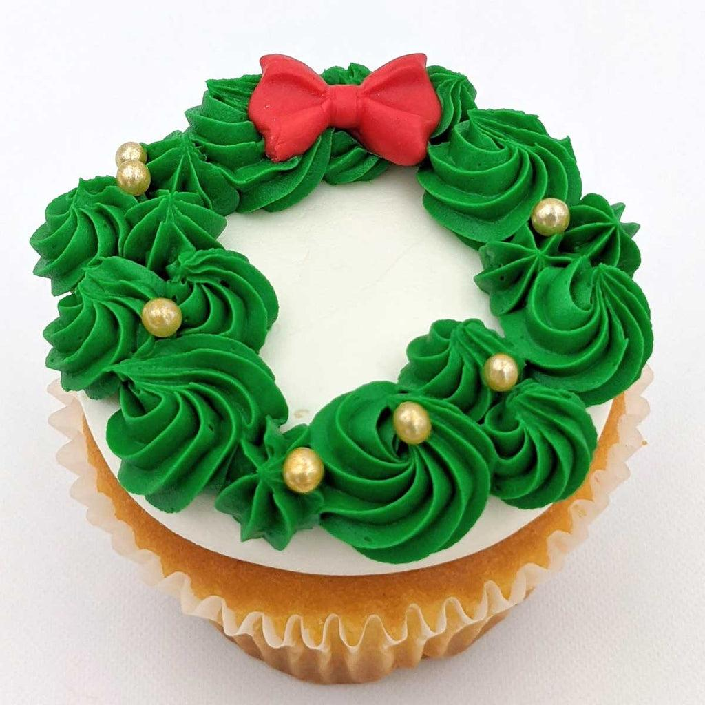 Christmas garland cupcakes