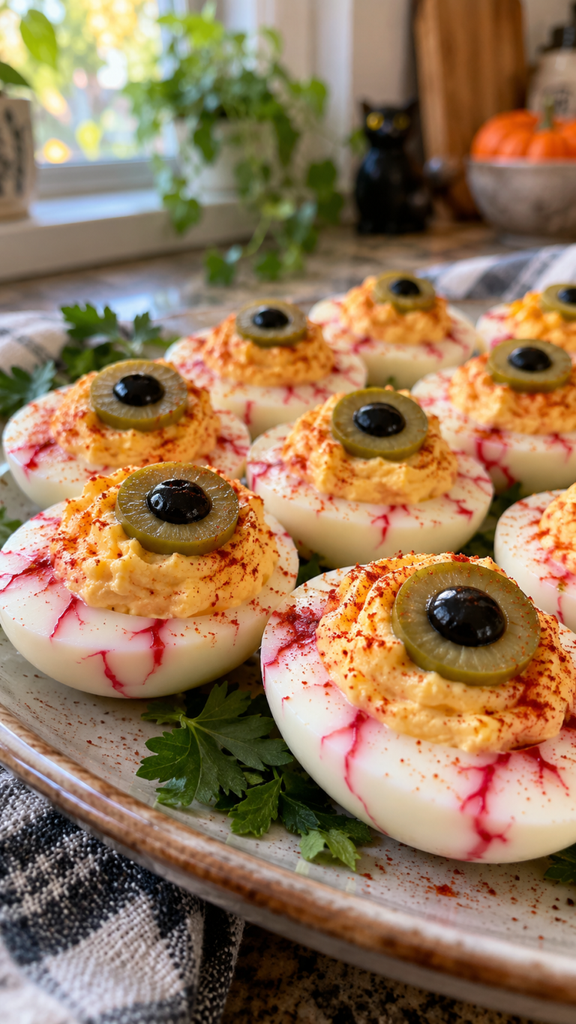 Creepy Deviled Eggs
