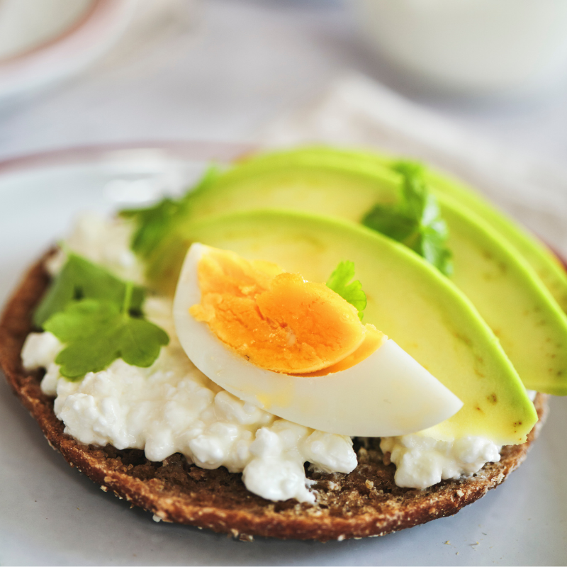 Lunch: Cottage Cheese and Avocado Toast