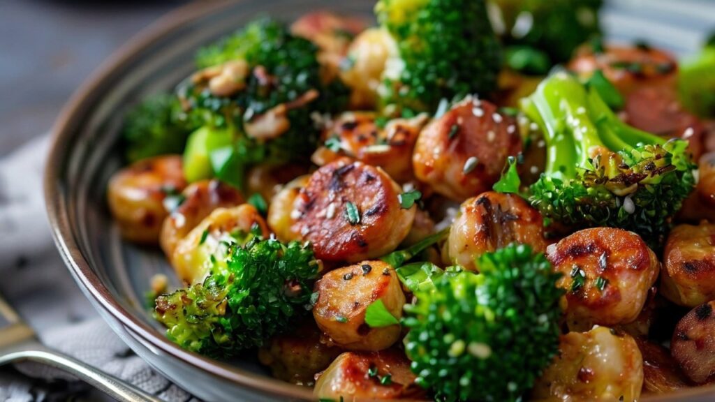 Crispy Gnocchi with Sausage and Broccoli