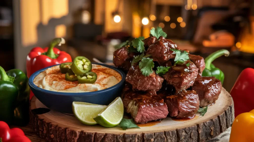 Steak Bites with Smoked Queso: Party Starter