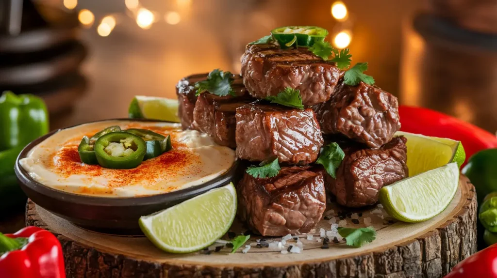 Steak Bites with Smoked Queso: Party Starter