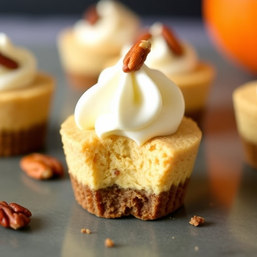 Mini Pumpkin Cheesecake Bites with Caramel Topping Recipe