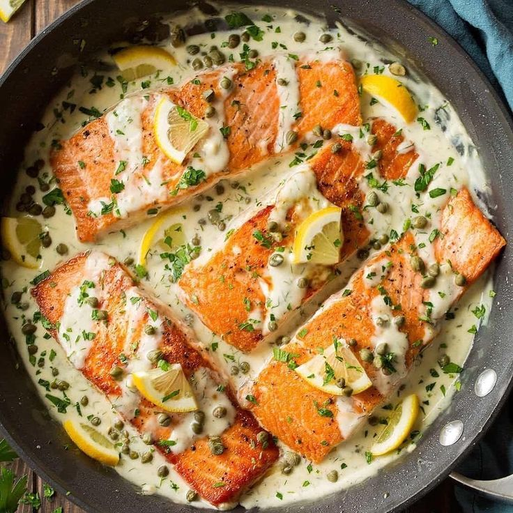 Everything Salmon with Creamy Caper Sauce