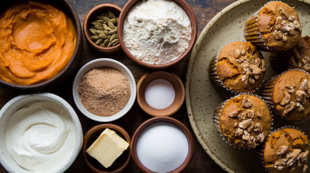 Pumpkin Cardamom Crumb Muffins