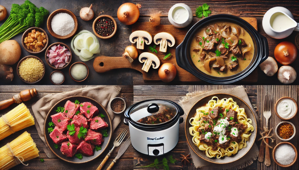 Key Ingredients for Beef Stroganoff Slow Cooker Recipe 