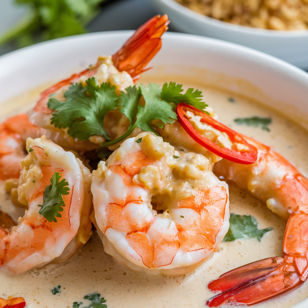 Ginger-Garlic Shrimp With Coconut Milk