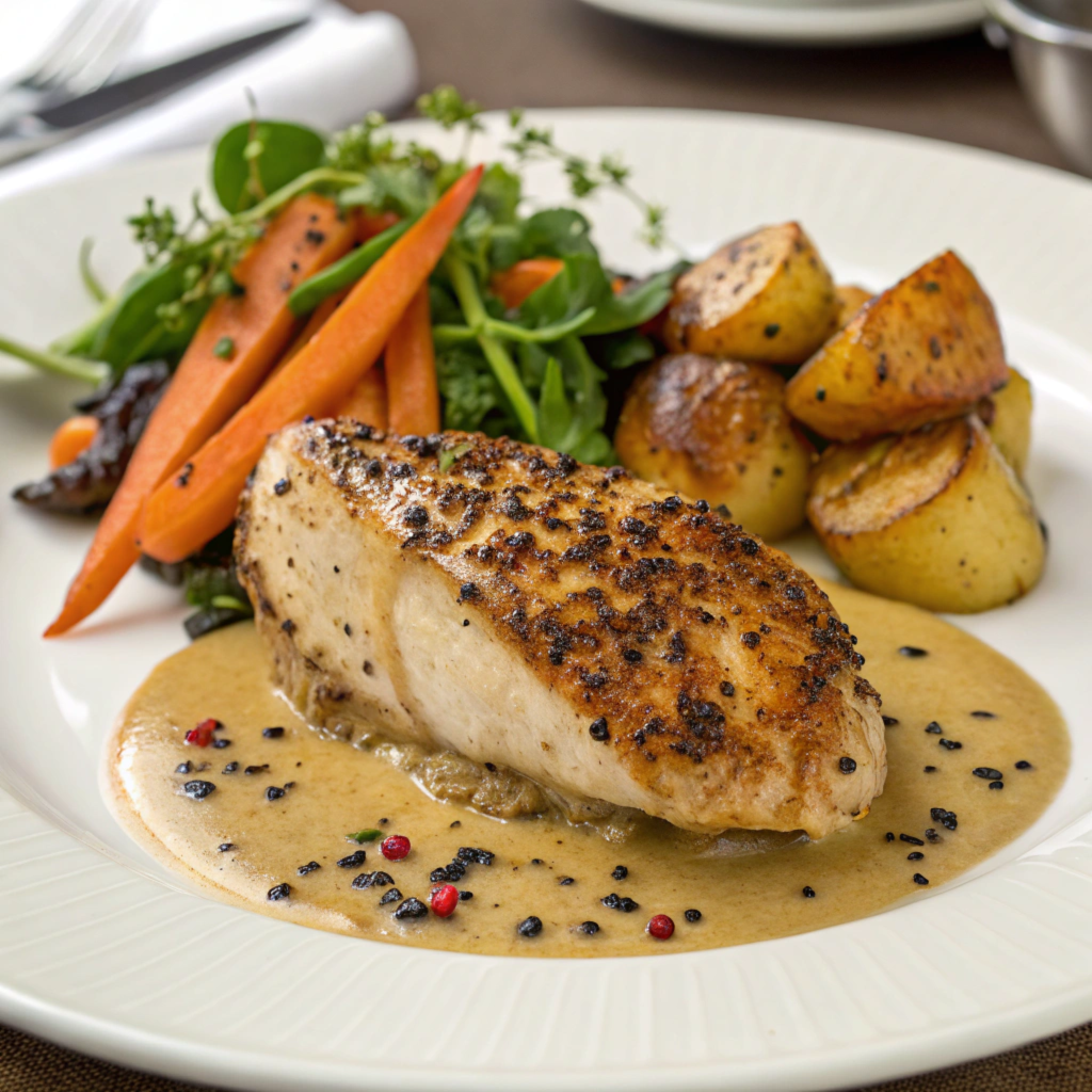 Chicken au Poivre – A Steakless French Classic