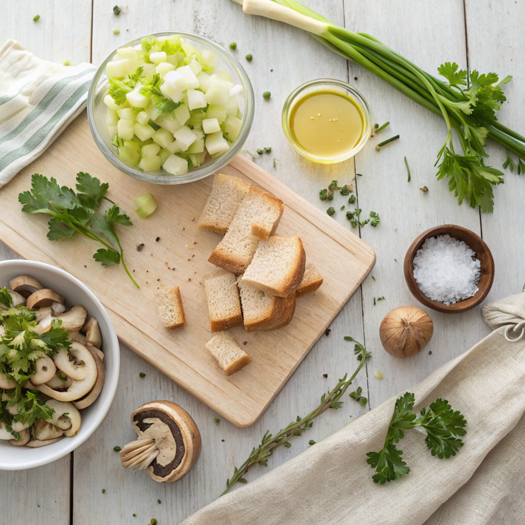 Vegetarian dressing is a delicious, meat-free version of the traditional stuffing