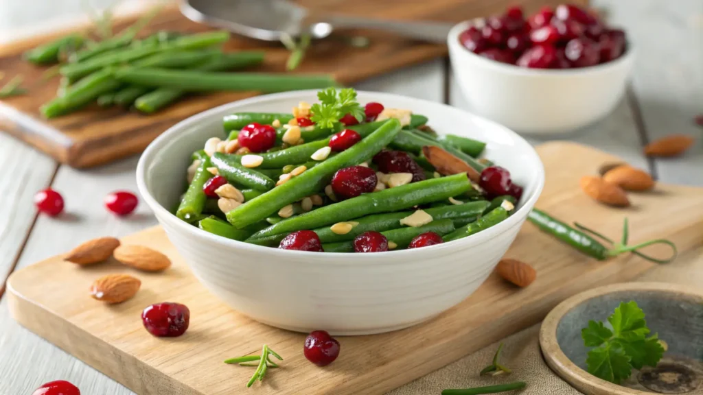 Crushed Green Bean Salad with Cranberry: A Healthy Delight