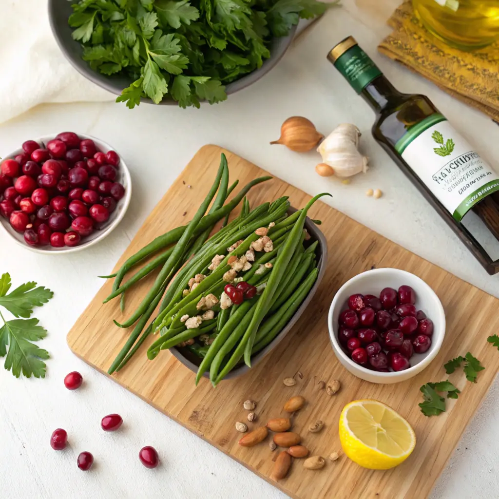 Crushed Green Bean Salad with Cranberry: A Healthy Delight