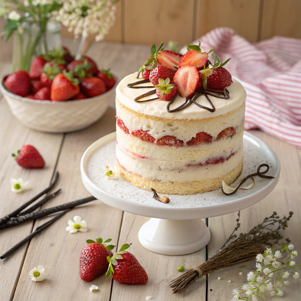 Strawberry Vanilla Cake