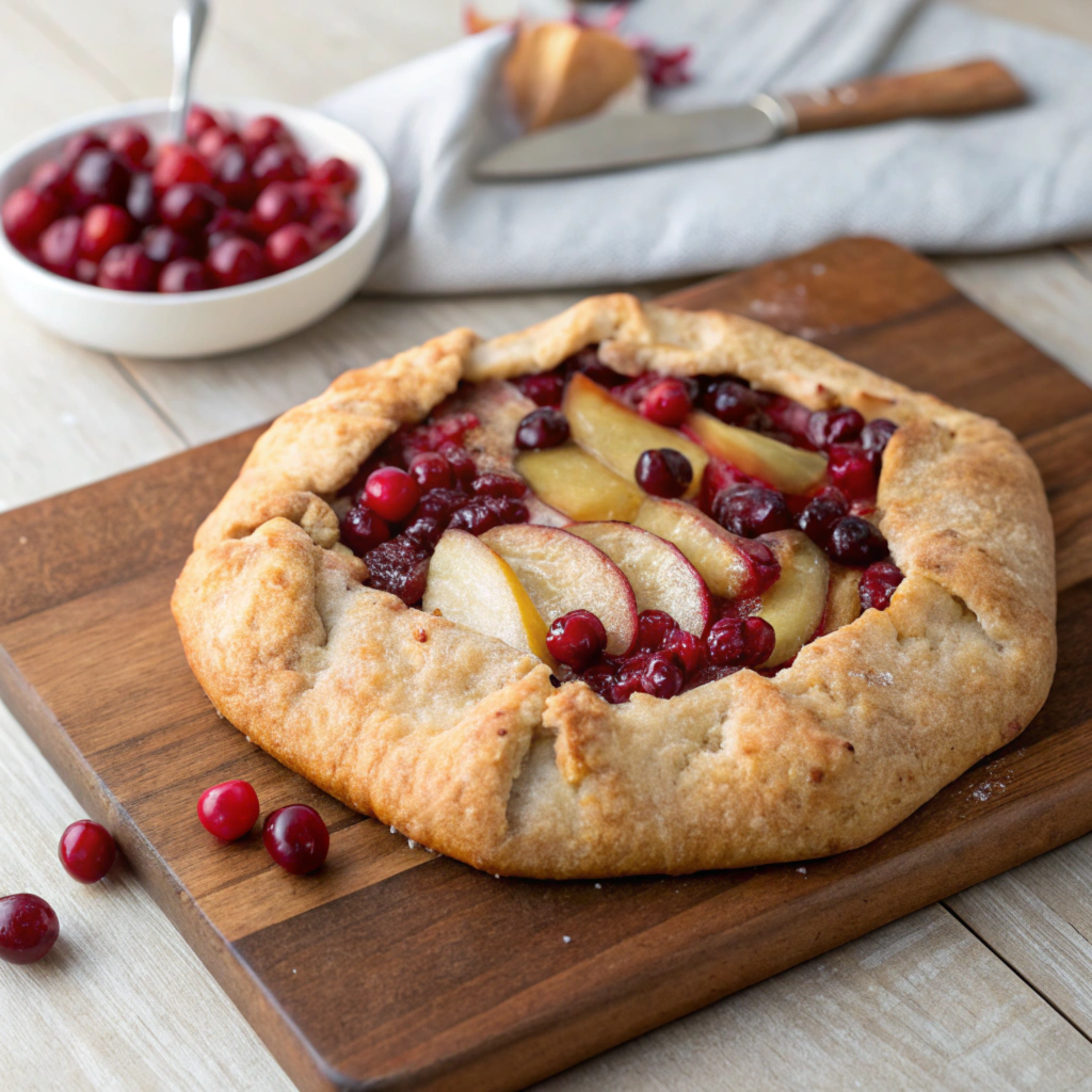 modern thanksgiving desserts Cranberry Pear Galette