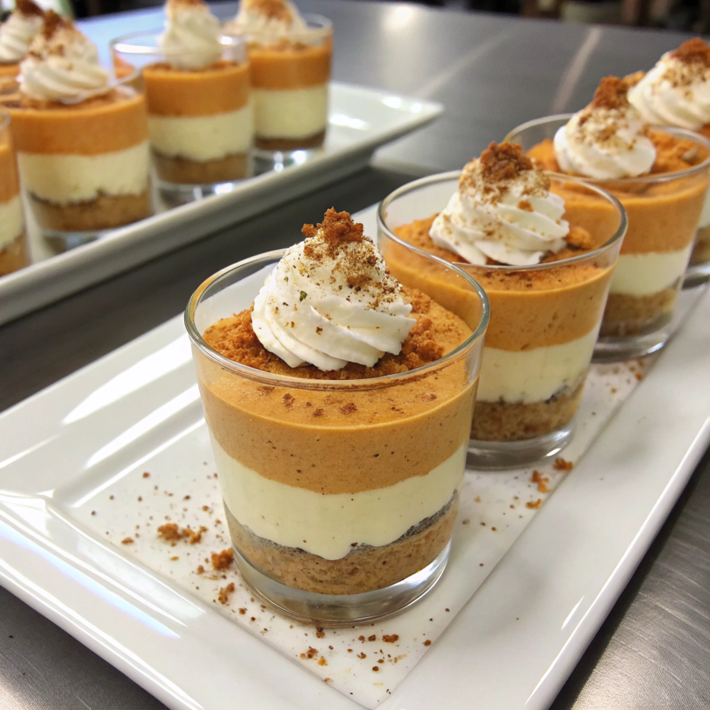 pumpkin mousse parfait_modern thanksgiving desserts