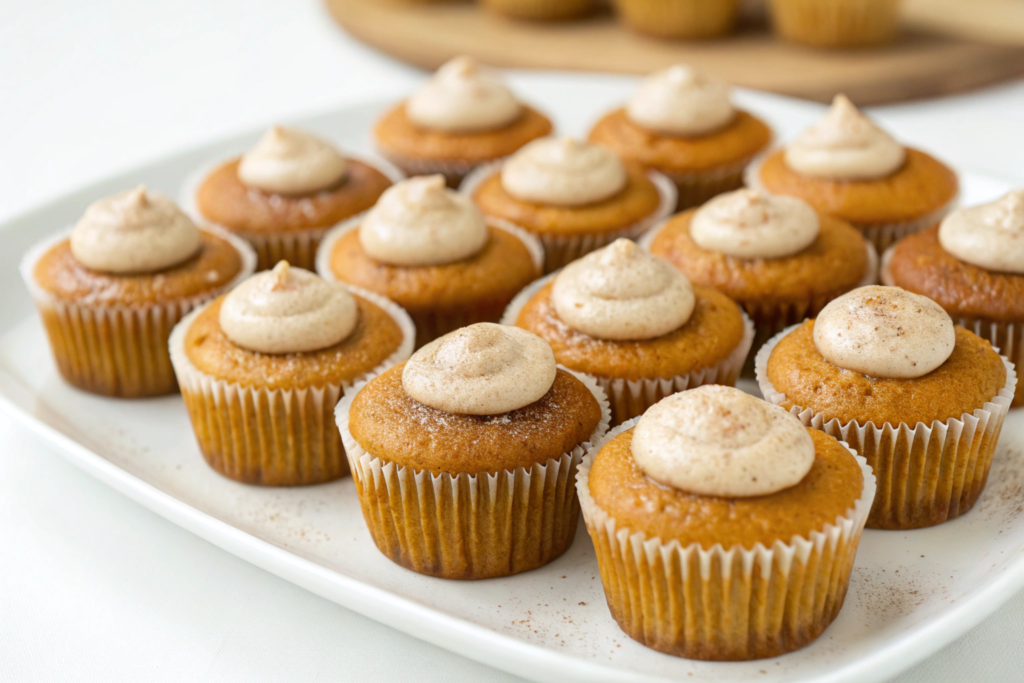 Pumpkin Spice Mini Cupcakes