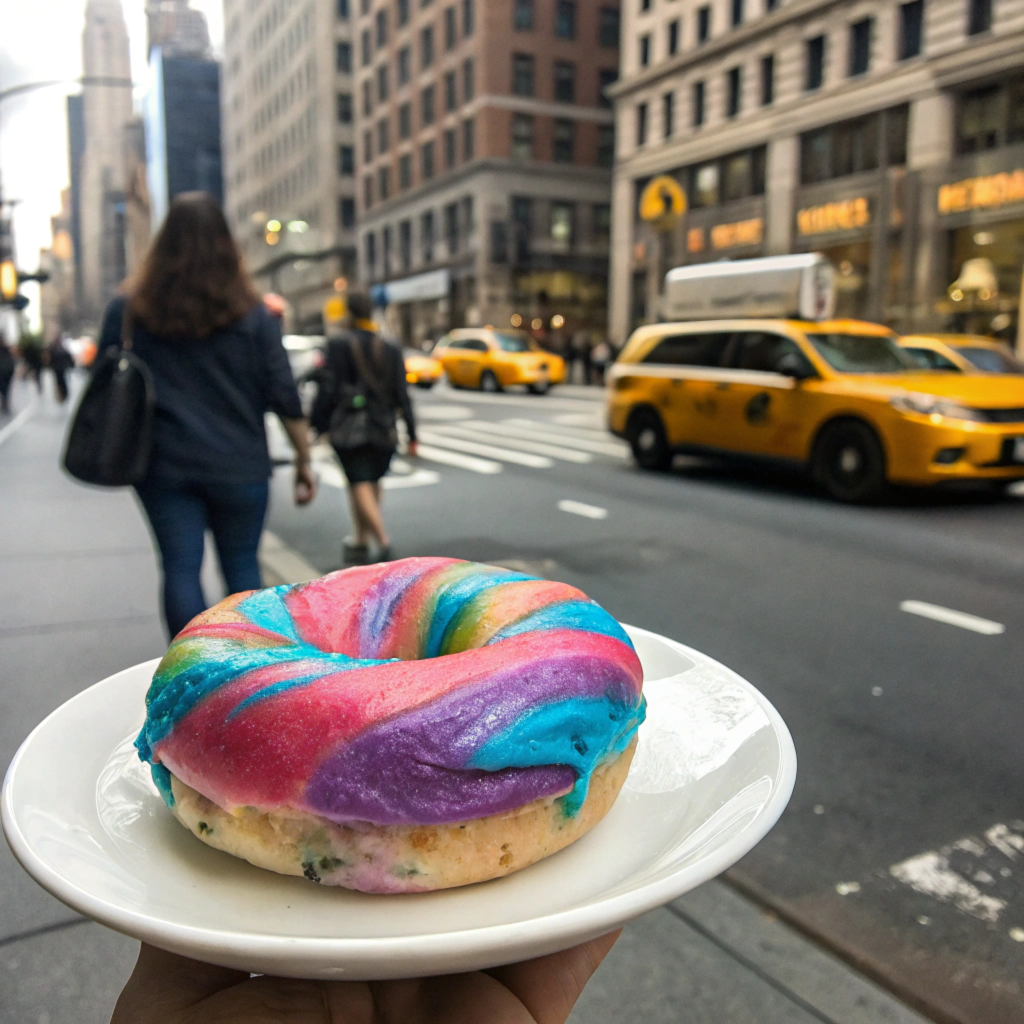 Rainbow Bagels What is the latest dessert trend in NYC in 2024?