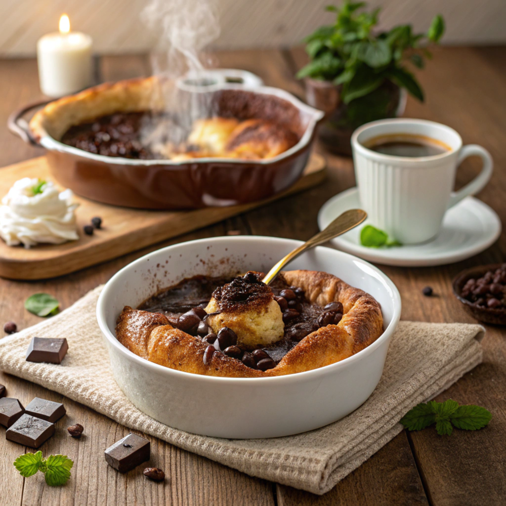 croissant chocolate pudding